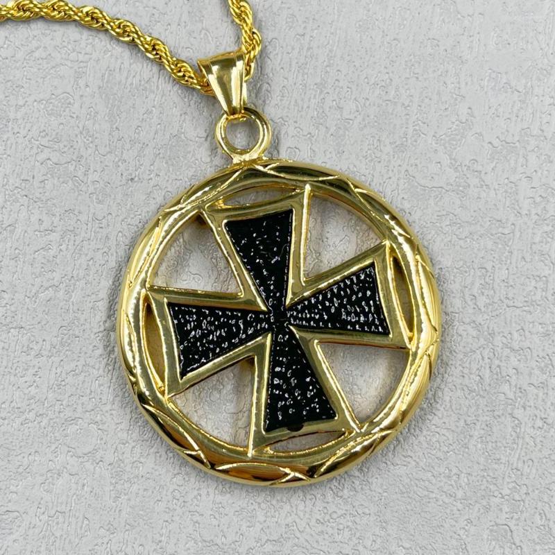 Pendant Necklaces Big 316L Stainless Steel Gold Color With Black Est Cross Knights Templar Classic For Men Women Jewelry
Pendant Necklaces Big 316L Stainless Steel Gold Color With Black Est Cross Knights Templar Classic For Men Women Jewelry