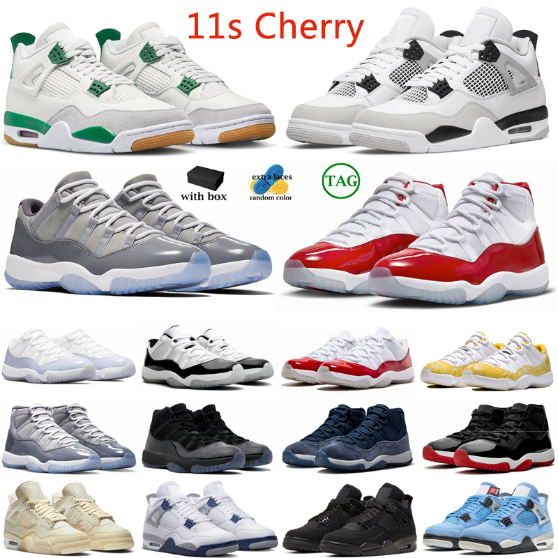 with box jumpman 4s 11s basketball shoes Cement Grey cherry Midnight Navy 4 Military Black Pine Green 11 Concord Gamma blue trainers sports sneakers size 36-47
with box jumpman 4s 11s basketball shoes Cement Grey cherry Midnight Navy 4 Military Black Pine Green 11 Concord Gamma blue trainers sports sneakers size 36-47