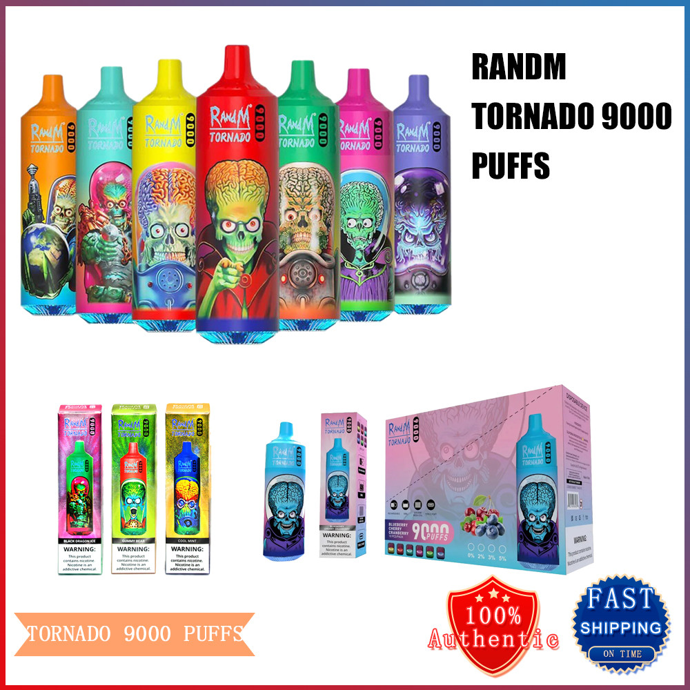 Original RandM Tornado 9000 Puffs Disposable E Cigarettes 0.8ohm Mesh Coil 18ml Pod Battery Rechargeable Electronic Cigs 9K 0% 2% 3% 5% Vape Pen puff 9000
Original RandM Tornado 9000 Puffs Disposable E Cigarettes 0.8ohm Mesh Coil 18ml Pod Battery Rechargeable Electronic Cigs 9K 0% 2% 3% 5% Vape Pen puff 9000