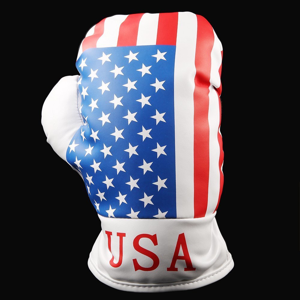 Other Golf Products 1 Pcs Golf Headcovers for Driver Fairway Woods Boxing Glove USA PU Leather Golf Club #1 #3 #5 Wood Head Cover 230620