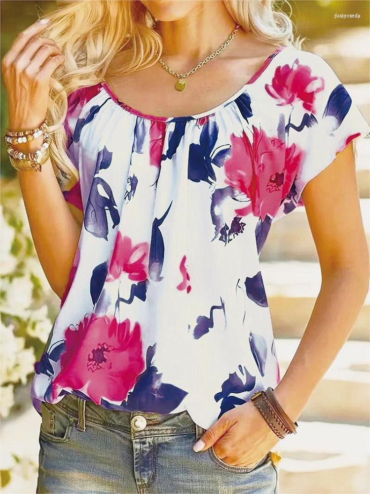 Women' Blouses Women' 2023 Women Summer Loose Print O-Neck Pleated Pullover Fashion Tops Casual Streetwear Female Clothing, Blue
Women' Blouses Women' 2023 Women Summer Loose Print O-Neck Pleated Pullover Fashion Tops Casual Streetwear Female Clothing, Blue