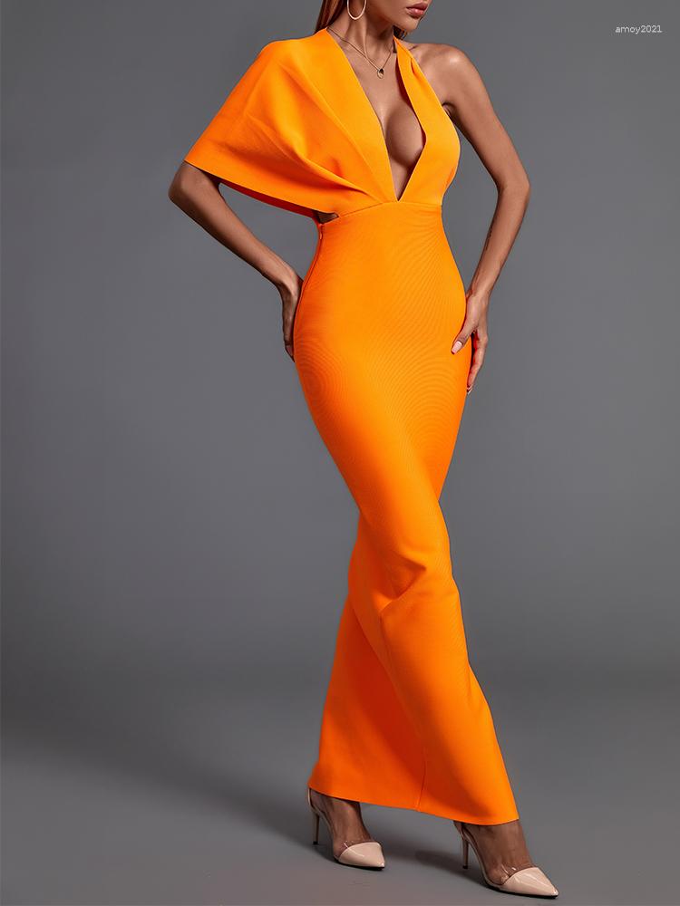 Casual Dresses Maxi Long Bandage Dress 2023 Women's Orange Bodycon Elegant Sexy Evening Club Party High Quality Summer Fashion
Casual Dresses Maxi Long Bandage Dress 2023 Women's Orange Bodycon Elegant Sexy Evening Club Party High Quality Summer Fashion