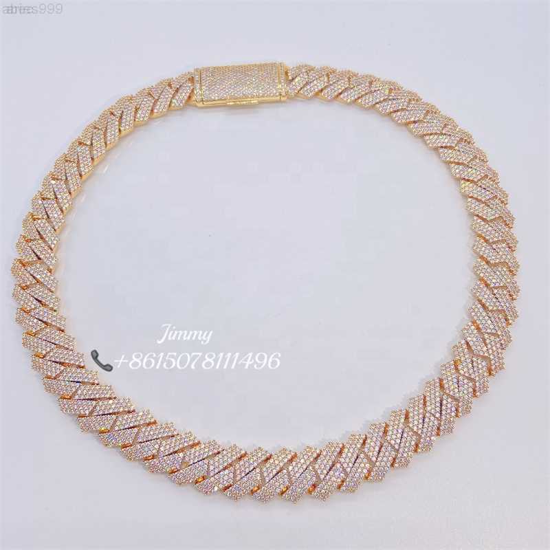 Zuanfa Jewelry Customized 18mm Width Heavy Iced Out Jewelry Loose Moissanite Diamonds Cuban Link
Zuanfa Jewelry Customized 18mm Width Heavy Iced Out Jewelry Loose Moissanite Diamonds Cuban Link