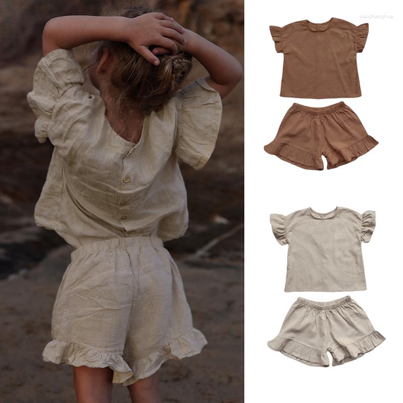 Clothing Sets Girls Clothes 2023 Summer Baby Girl Outfit Set Kids T-shirts Cotton Casual Ruffled Short Sleeve Tops Shorts 2pcs Boy Suits
Clothing Sets Girls Clothes 2023 Summer Baby Girl Outfit Set Kids T-shirts Cotton Casual Ruffled Short Sleeve Tops Shorts 2pcs Boy Suits