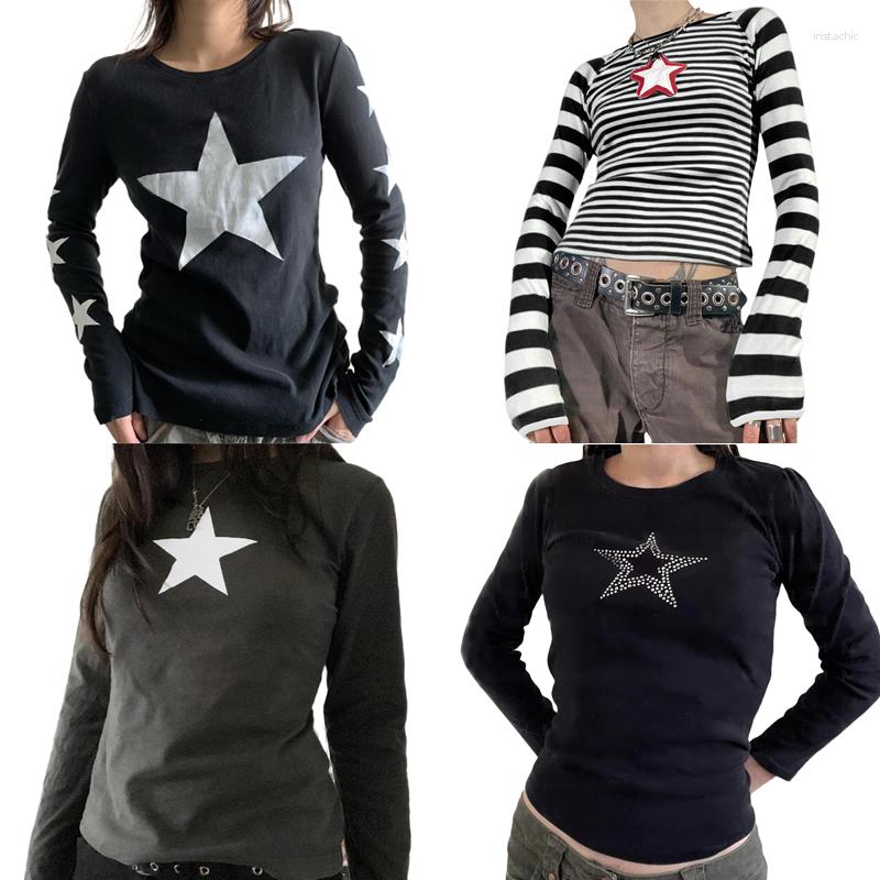 Women' T Shirts Mall Goth Star Pattern Shirt Korean Vintage Grunge Y2K Aesthetics Crop Top Preppy Cute Long Sleeve Basic Tees Harajuku, Type 17
Women' T Shirts Mall Goth Star Pattern Shirt Korean Vintage Grunge Y2K Aesthetics Crop Top Preppy Cute Long Sleeve Basic Tees Harajuku, Type 17