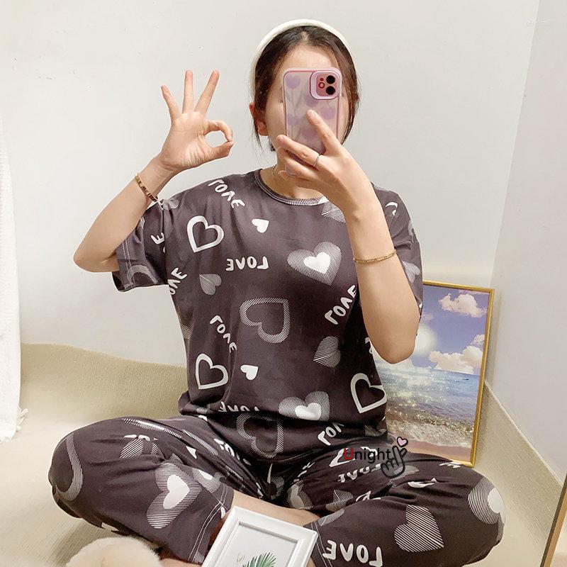 Women's Sleepwear Summer Women's Pajamas Set Pullover Two Piece Pajama Sets Home Clothes Nightwear Sleep Lounge Large Size 8XL, 329-1
Women's Sleepwear Summer Women's Pajamas Set Pullover Two Piece Pajama Sets Home Clothes Nightwear Sleep Lounge Large Size 8XL, 329-1