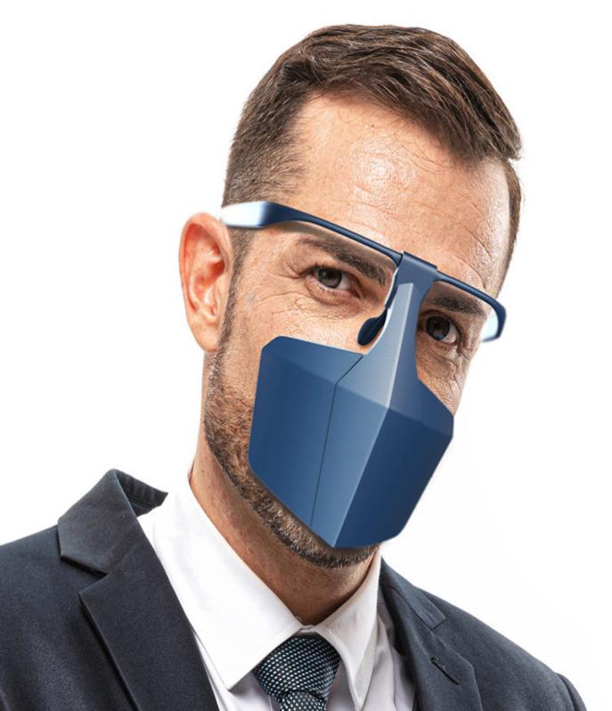 

Reuseable Face protection mask splash spray Fashion creative PE anti dust protective masks1273861, Blue