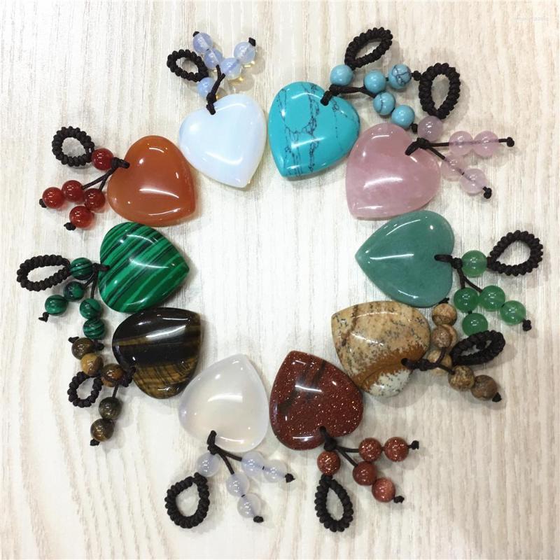 Keychains 10PC Natural Stone Pendant Key Ring Gifts For Men Women R Keyrings Heart Shape Keychain Jewelry Car Accessories
Keychains 10PC Natural Stone Pendant Key Ring Gifts For Men Women R Keyrings Heart Shape Keychain Jewelry Car Accessories