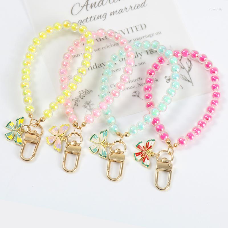 Keychains Butterfly Tag Beaded Keychain Pendant Colored Acrylic Bead Protective Cover Hanging Ornaments
Keychains Butterfly Tag Beaded Keychain Pendant Colored Acrylic Bead Protective Cover Hanging Ornaments