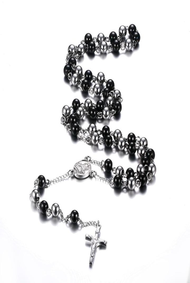 Fashion BlackSilver Color Rosary Necklace Stainless Steel Long Necklace Jewelry9353393
Fashion BlackSilver Color Rosary Necklace Stainless Steel Long Necklace Jewelry9353393