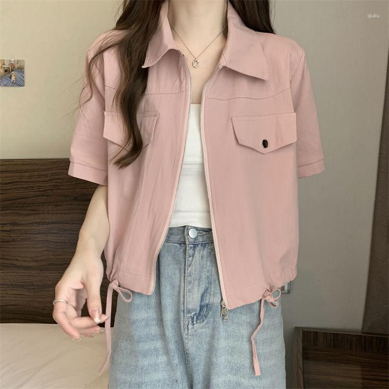Women's Jackets Yasuk Summer Fashion Casual Zipper Women's Slim Versatile Full Zip Jacket Coat Striped Solid Gentle Female Short Sleeve, Pink
Women's Jackets Yasuk Summer Fashion Casual Zipper Women's Slim Versatile Full Zip Jacket Coat Striped Solid Gentle Female Short Sleeve, Pink