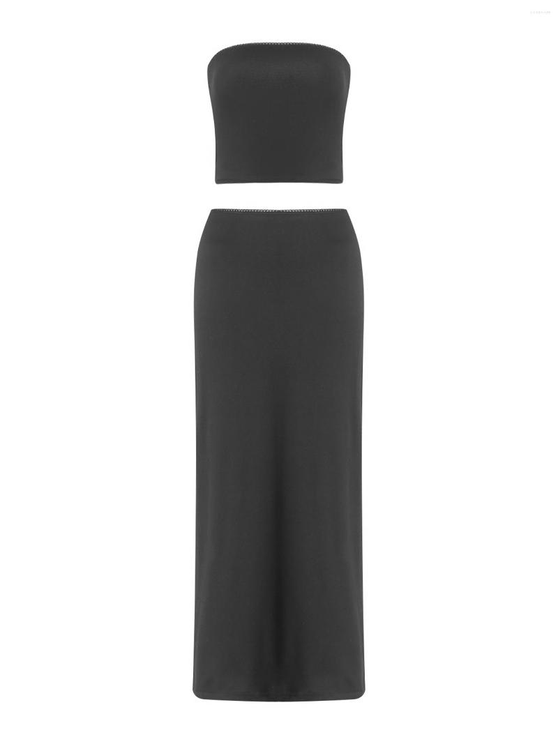 Two Piece Dress Women Matching Sets Strapless Tube Top And Bodycon Maxi Skirt - Outfits For Summer Nights Out, Solid white
Two Piece Dress Women Matching Sets Strapless Tube Top And Bodycon Maxi Skirt - Outfits For Summer Nights Out, Solid white