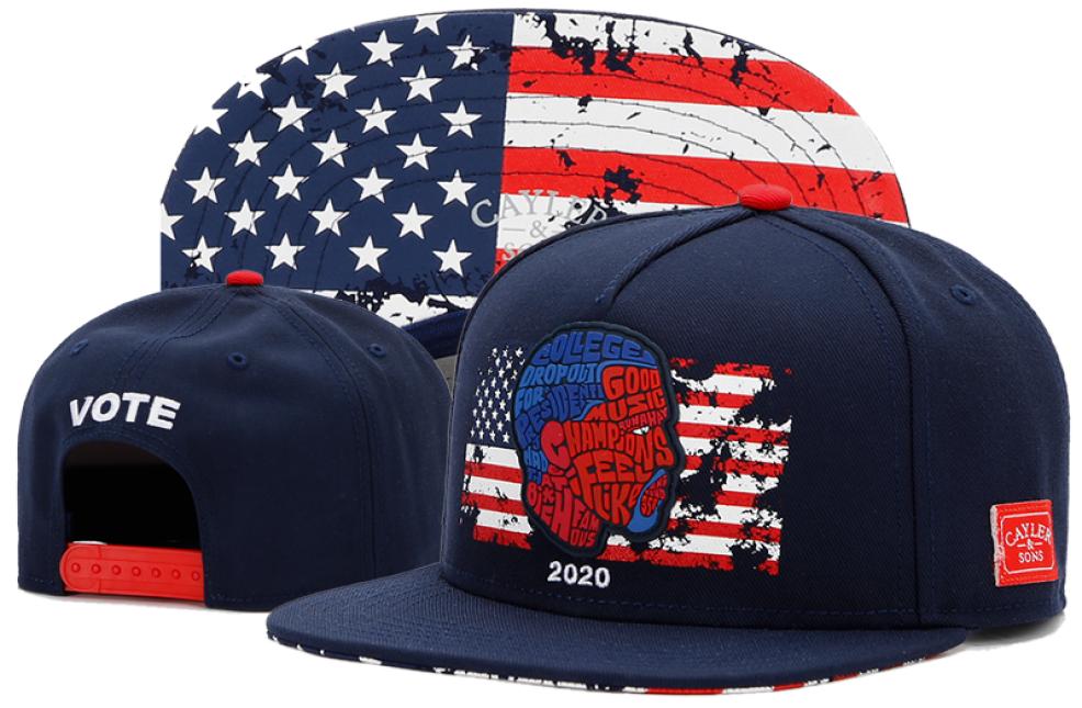 

Cayler Sons American Flag Star Stripes Flat Brim Bill Adjustable Kpop Baseball Cap Hip Hop Snapback Hat Fashion Hats Sports Caps3254395, Blue