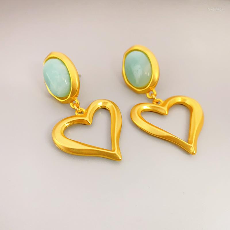 Dangle Earrings French Vintage Green Stone Personality Heart Pendant For Women Exaggeration Summer Girls Fashion Piercing
Dangle Earrings French Vintage Green Stone Personality Heart Pendant For Women Exaggeration Summer Girls Fashion Piercing