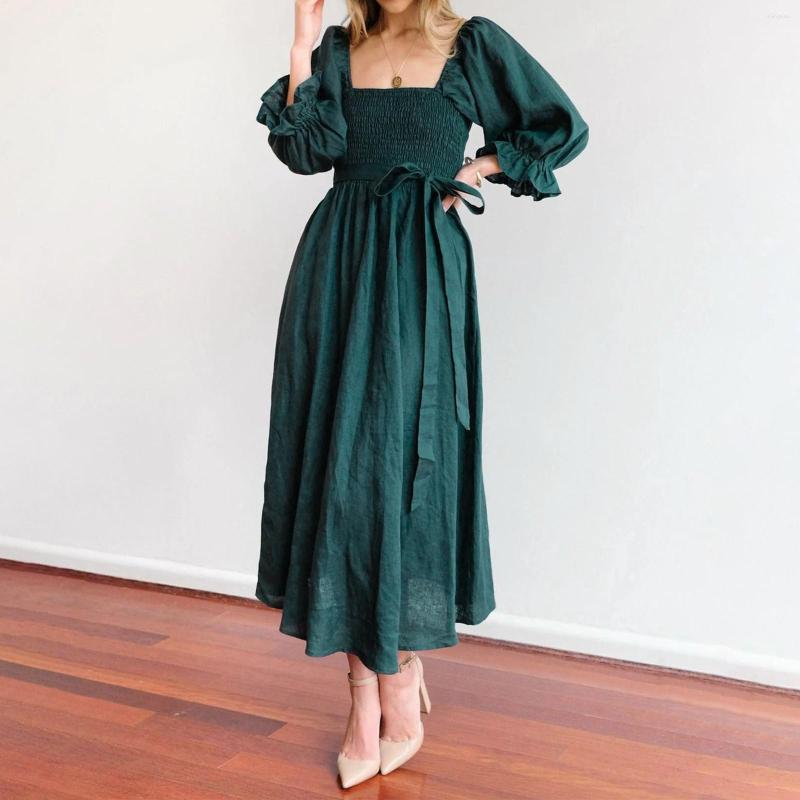 Casual Dresses Women Square Neck Ruffle Elegant Long Dress Summer Solid Lantern Sleeve Fashion Maxi Tunic Clothes Streetwear, Red
Casual Dresses Women Square Neck Ruffle Elegant Long Dress Summer Solid Lantern Sleeve Fashion Maxi Tunic Clothes Streetwear, Red