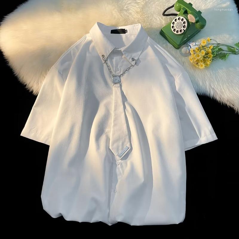 Men's Casual Shirts E-BAIHUI Summer Chic Mens And Chain Tie Short Sleeve Solid Shirt Youthful Vitality Turn-down Collar Men Clothing, Black
Men's Casual Shirts E-BAIHUI Summer Chic Mens And Chain Tie Short Sleeve Solid Shirt Youthful Vitality Turn-down Collar Men Clothing, Black