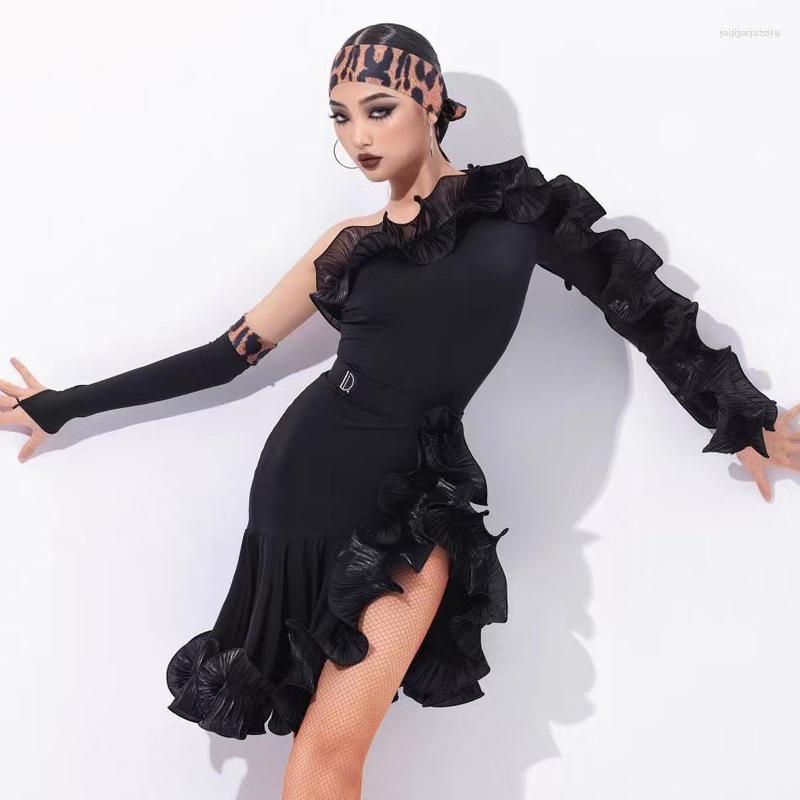 Stage Wear High-End Latin Dance Competition Clothing For Women Lace Design Leopard Pattern Training Suit Adult Performance, Black 2pcs
Stage Wear High-End Latin Dance Competition Clothing For Women Lace Design Leopard Pattern Training Suit Adult Performance, Black 2pcs