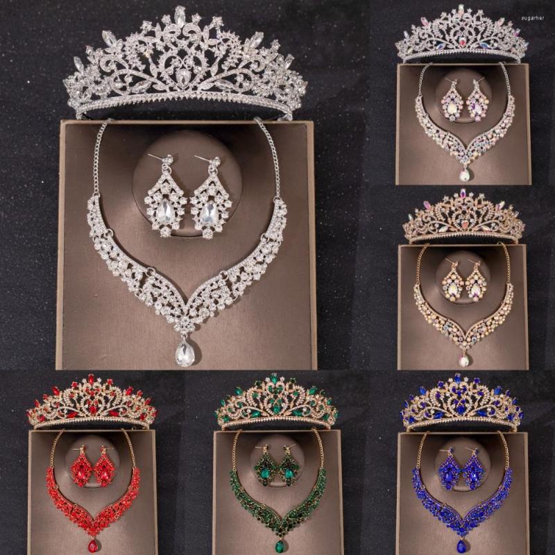 Hair Clips Baroque Crystal Bridal Jewelry Sets Rhinestone Tiaras Crown Necklace Earring For Bride Women Wedding Set Gift
Hair Clips Baroque Crystal Bridal Jewelry Sets Rhinestone Tiaras Crown Necklace Earring For Bride Women Wedding Set Gift