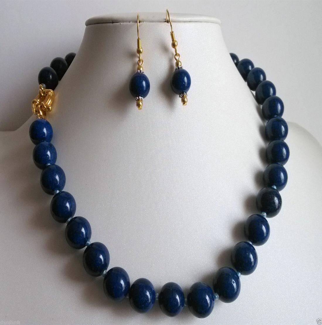 Beautiful 12mm natural blue Lapis lazuli necklace earrings jewelry set8156529, Mixed colors
Beautiful 12mm natural blue Lapis lazuli necklace earrings jewelry set8156529, Mixed colors