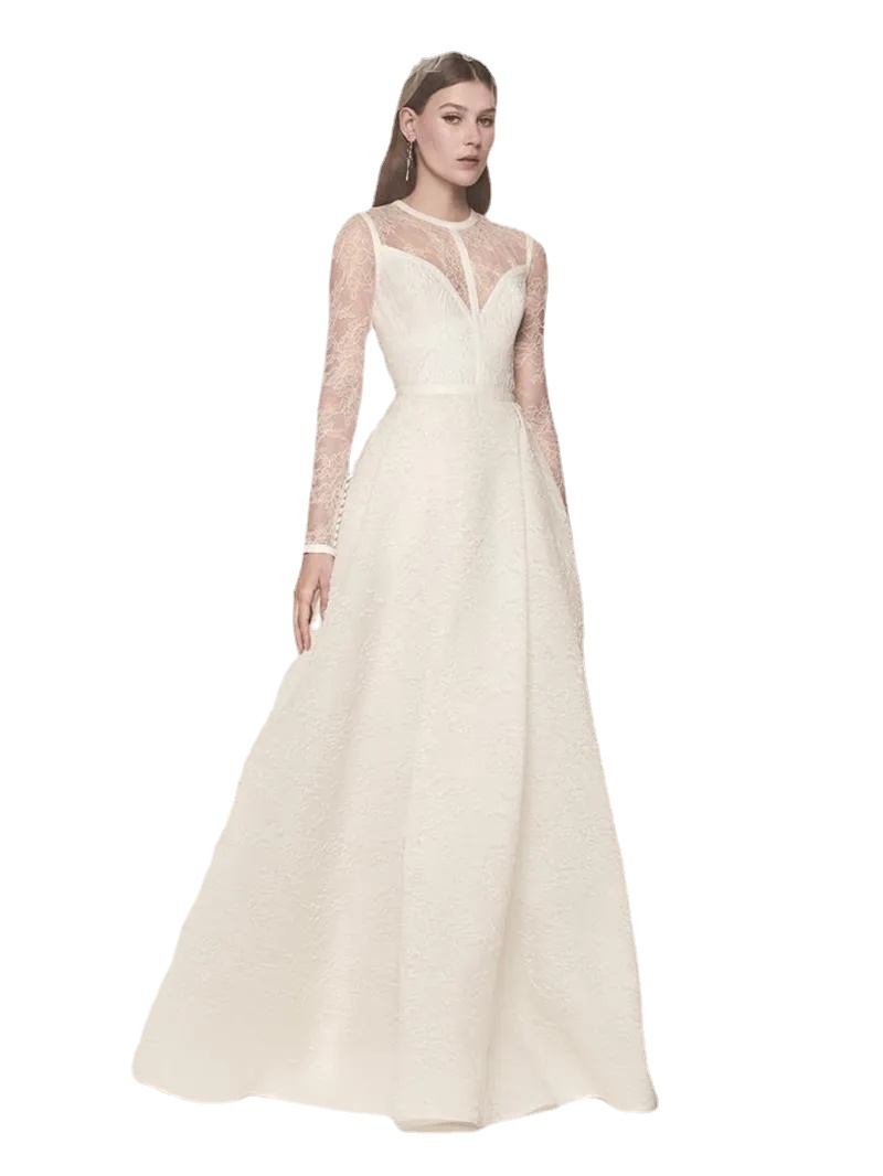 Elie Saab Vintage Wedding Dresses Plus Size With Sleeves Sheer Lace Top Quality Satin Bridal Gowns Floor Length Simple Beach Wedding Dress, Gold
Elie Saab Vintage Wedding Dresses Plus Size With Sleeves Sheer Lace Top Quality Satin Bridal Gowns Floor Length Simple Beach Wedding Dress, Gold