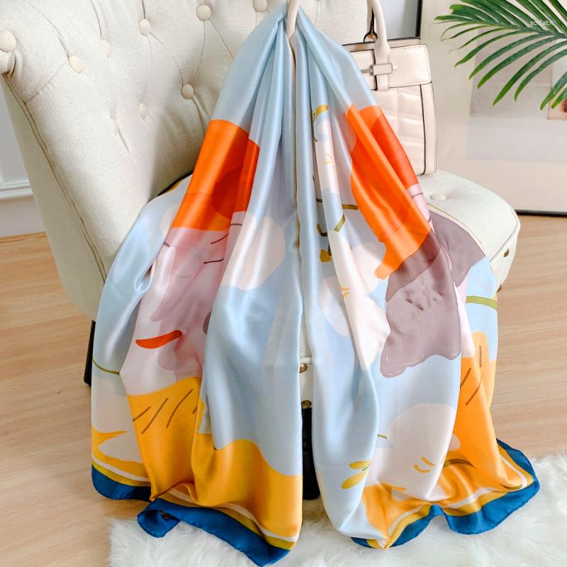 Scarves High Quality Women Scarf Summer Silk Long Designer Fashion Pattern Shawls Wraps Female
Scarves High Quality Women Scarf Summer Silk Long Designer Fashion Pattern Shawls Wraps Female