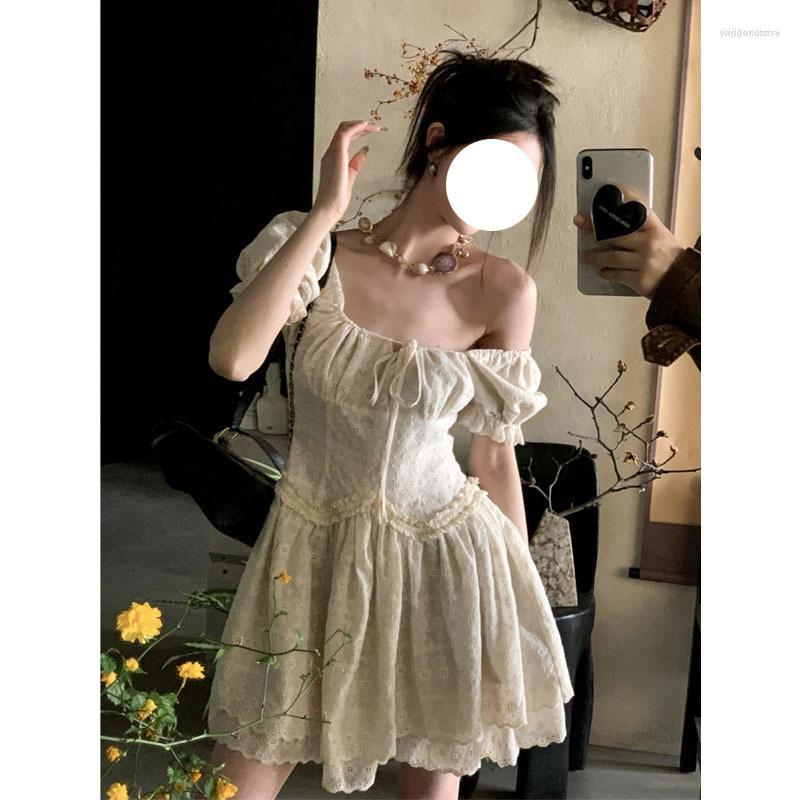 Stage Wear 4/13 20:00 ((Nan'an Ballet)) Bubble Sleeve Dress Women's Summer French Vintage, Beige
Stage Wear 4/13 20:00 ((Nan'an Ballet)) Bubble Sleeve Dress Women's Summer French Vintage, Beige