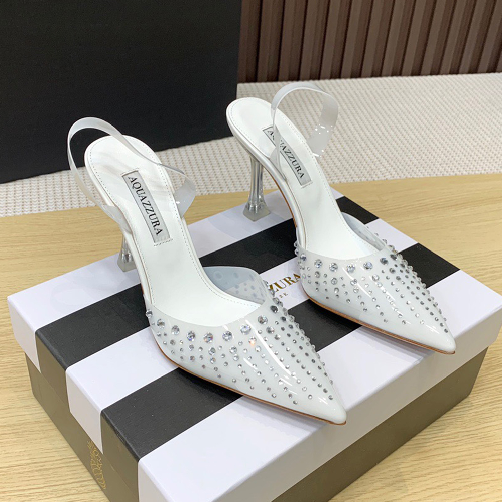 Aquazzura Crystal-Embellished PVC Pumps shoes spool stiletto Heels sandals women's Rhinestone decoration Luxury Designers Dress shoe Evening Slingbacks shoes, Blue
Aquazzura Crystal-Embellished PVC Pumps shoes spool stiletto Heels sandals women's Rhinestone decoration Luxury Designers Dress shoe Evening Slingbacks shoes, Blue