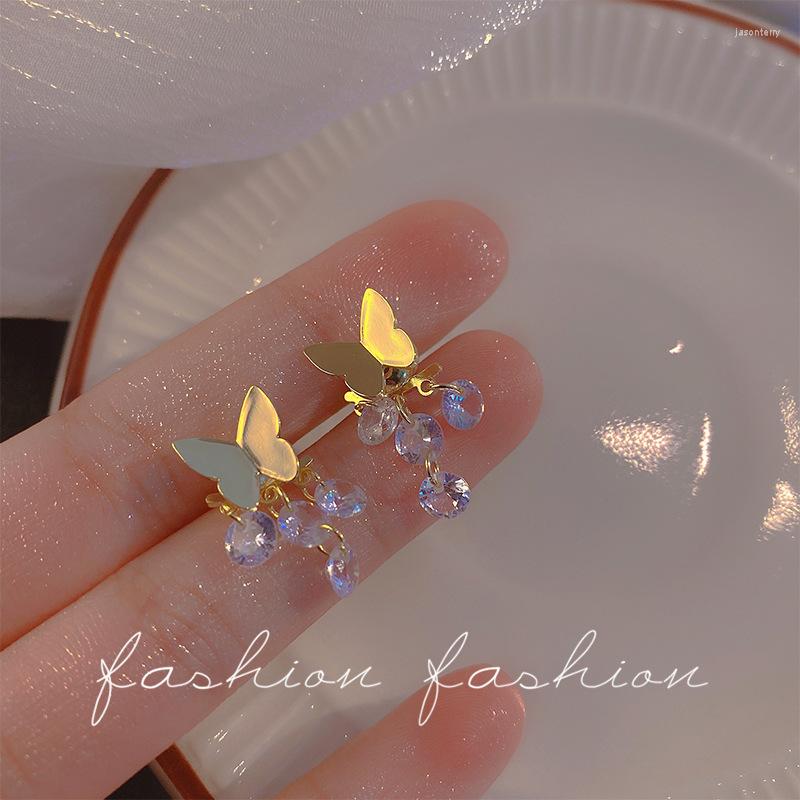 Stud Earrings Colorful L Korea Cute Butterfly Tassel Two Ways To Wear Personality For Woman Friend Daily Jewelry Gift
Stud Earrings Colorful L Korea Cute Butterfly Tassel Two Ways To Wear Personality For Woman Friend Daily Jewelry Gift