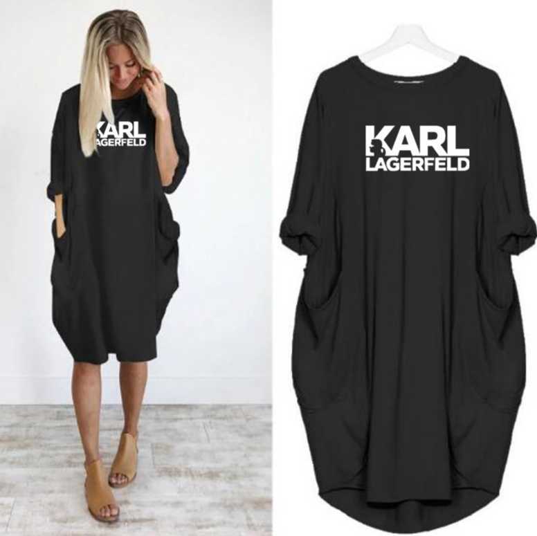 2022 Women Karl Casual Loose Dress Letter Spring Autumn Big Size 4xl 5XL Plus Size Clothing Dress, Navy blue
2022 Women Karl Casual Loose Dress Letter Spring Autumn Big Size 4xl 5XL Plus Size Clothing Dress, Navy blue