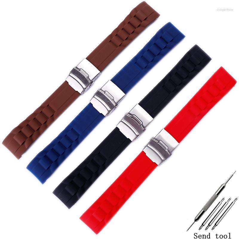 Watch Bands Accessories Men's Waterproof Silicone Strap Folding Buckle Soft Rubber Ladies Sports 20mm22mm
Watch Bands Accessories Men's Waterproof Silicone Strap Folding Buckle Soft Rubber Ladies Sports 20mm22mm