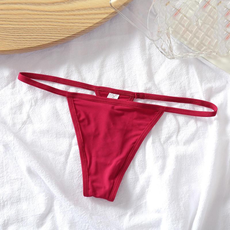 Women's Panties Womens Sexy Low Waist Thongs Cotton Bikini, Black