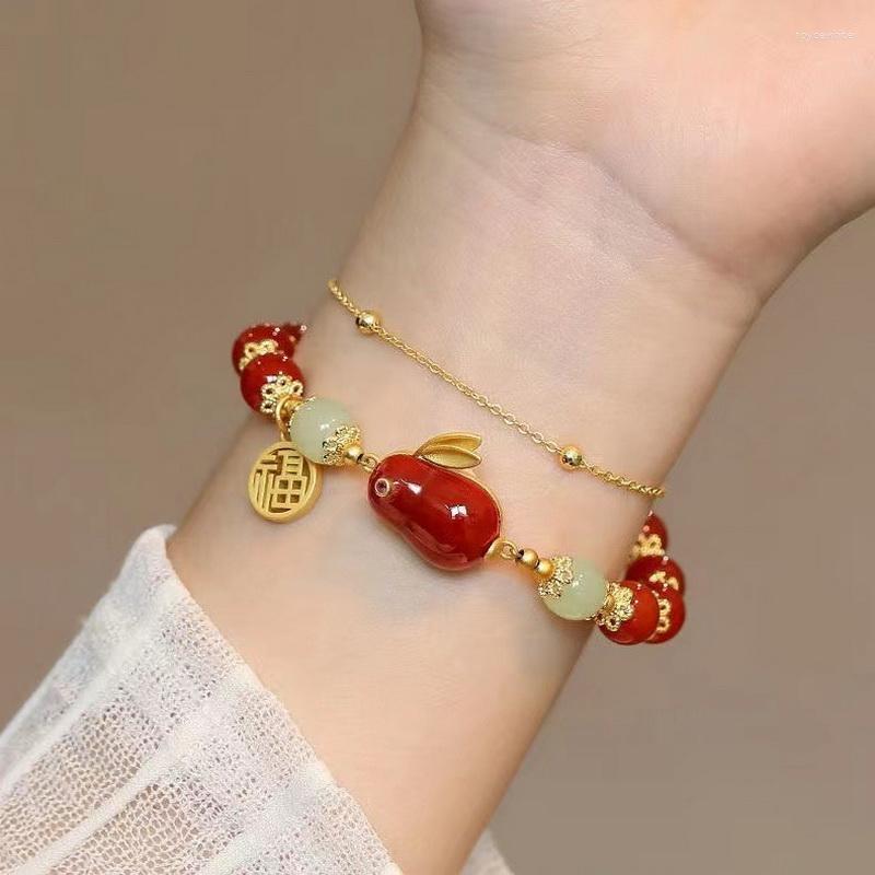 Charm Bracelets 2023Exquisite Red Lucky Beaded Imitation Natural Stone Bracelet For Women Cute Pendant Adjustable Fashion Jewelry
Charm Bracelets 2023Exquisite Red Lucky Beaded Imitation Natural Stone Bracelet For Women Cute Pendant Adjustable Fashion Jewelry