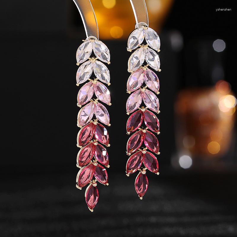 Dangle Earrings Fashion Atmospheric Dinner Party For Women Long Leaf Tassel S925 Silver Needle Color Purple Gradient Cz Wheat
Dangle Earrings Fashion Atmospheric Dinner Party For Women Long Leaf Tassel S925 Silver Needle Color Purple Gradient Cz Wheat