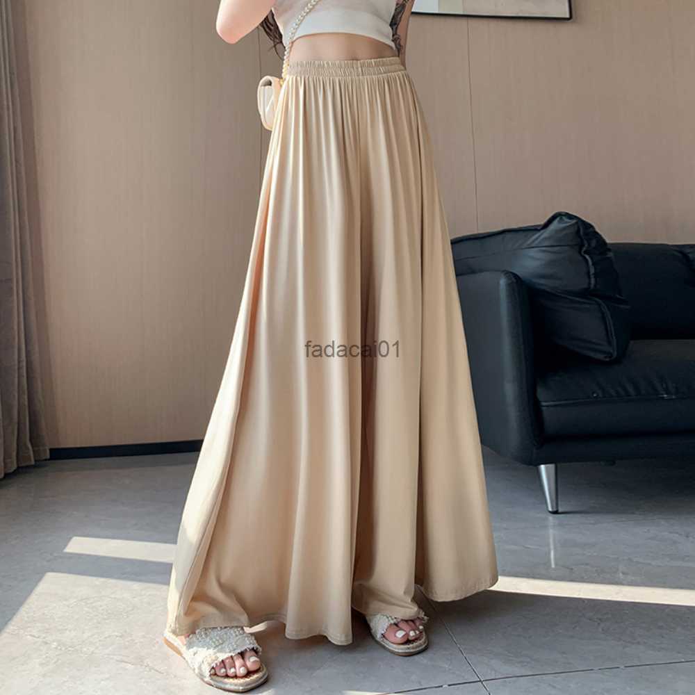 Women's Casual Wide Leg Pants Baggy Pleated Elastic Waist Skirt Pants 2023 Summer Fashion Women Trousers Pantalones Mujer L230621, Gray
Women's Casual Wide Leg Pants Baggy Pleated Elastic Waist Skirt Pants 2023 Summer Fashion Women Trousers Pantalones Mujer L230621, Gray