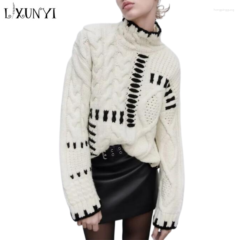 Women' Sweaters LXUNYI Preppy Style Women Sweater Pullover Knitwears Autumn Winter Long Sleeve Tops Thick Warm Contrast Color Oversize, White
Women' Sweaters LXUNYI Preppy Style Women Sweater Pullover Knitwears Autumn Winter Long Sleeve Tops Thick Warm Contrast Color Oversize, White