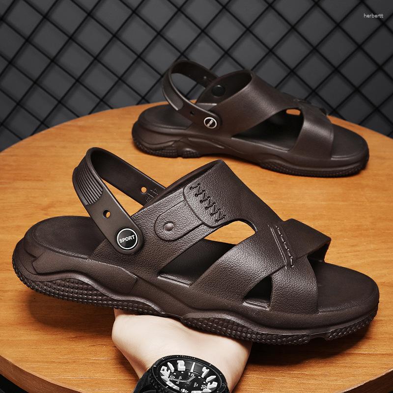 Sandals Casual Breathable Summer Lightweight EVA Outdoor Men's Beach Shoes Comfortable Two-wear Soft Elastic Male Slippers, Black
Sandals Casual Breathable Summer Lightweight EVA Outdoor Men's Beach Shoes Comfortable Two-wear Soft Elastic Male Slippers, Black