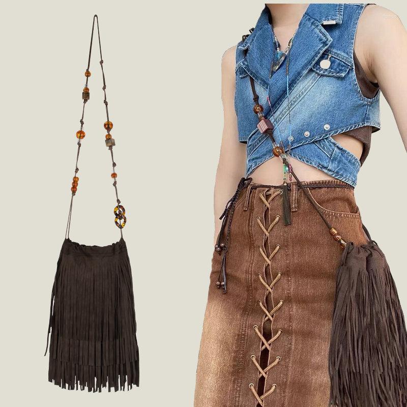 Evening Bags Women Shoulder Bag Retro Tassels Trending Cross Body Tassel Suede Faux Fur Fringe Messenger Handbag Totes Bolsa, Dark brown
Evening Bags Women Shoulder Bag Retro Tassels Trending Cross Body Tassel Suede Faux Fur Fringe Messenger Handbag Totes Bolsa, Dark brown