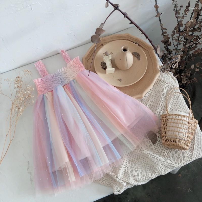 Girl Dresses 2023 Summer Comfortable Loose Girl's Skirt Rainbow Mesh Suspender Children's Princess Clothing Roupa, See chart
Girl Dresses 2023 Summer Comfortable Loose Girl's Skirt Rainbow Mesh Suspender Children's Princess Clothing Roupa, See chart