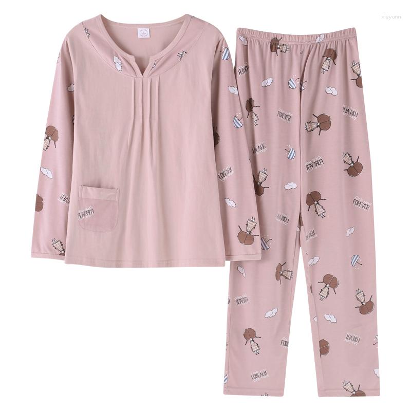 Women's Sleepwear Women Pajamas Autumn Knitted Cotton Pajama Set Long Sleeve Loose Pijama Mujer Female Homewear Clothing, Rlm401
Women's Sleepwear Women Pajamas Autumn Knitted Cotton Pajama Set Long Sleeve Loose Pijama Mujer Female Homewear Clothing, Rlm401