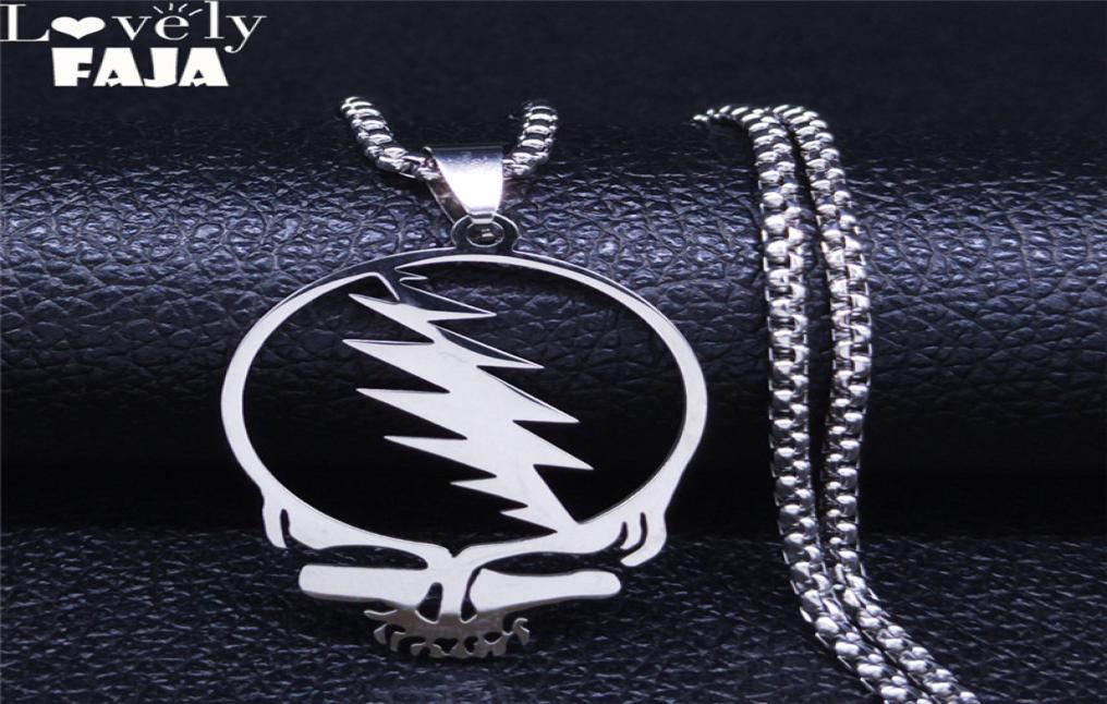 AFAWA Grateful Dead Skull Stainless Steel Chain Necklace for MenWomen Silver Color Necklace Jewelry cadenas mujer N4206S036259276
AFAWA Grateful Dead Skull Stainless Steel Chain Necklace for MenWomen Silver Color Necklace Jewelry cadenas mujer N4206S036259276