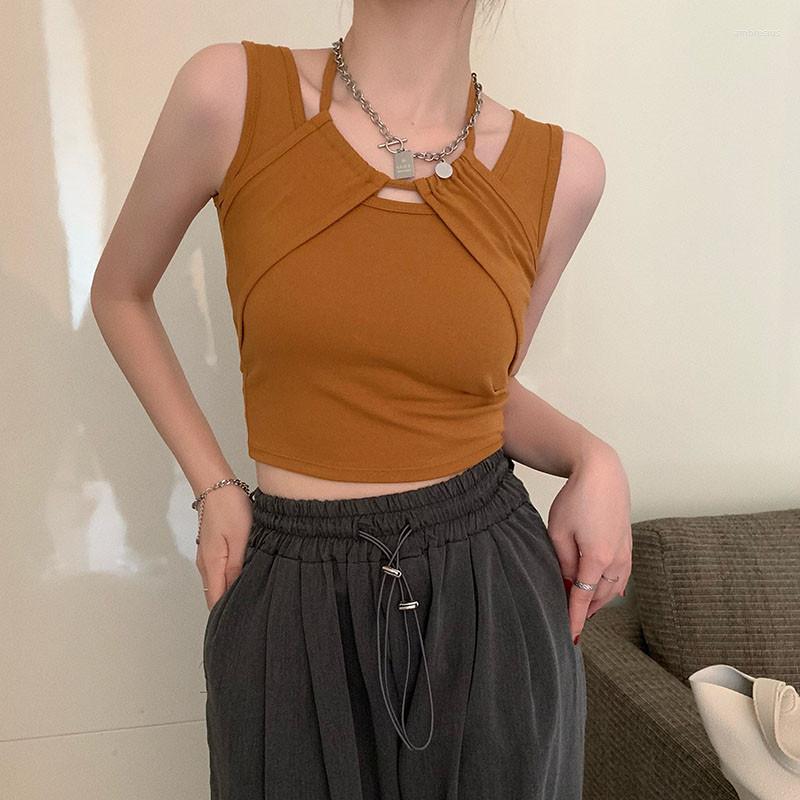 Women's Tanks French Fashion Chic Camisole Femme Hollow Out Sexy Crop Top Womens Y2k Halter Sleeveless Tops Women With Pad Drop, White
Women's Tanks French Fashion Chic Camisole Femme Hollow Out Sexy Crop Top Womens Y2k Halter Sleeveless Tops Women With Pad Drop, White