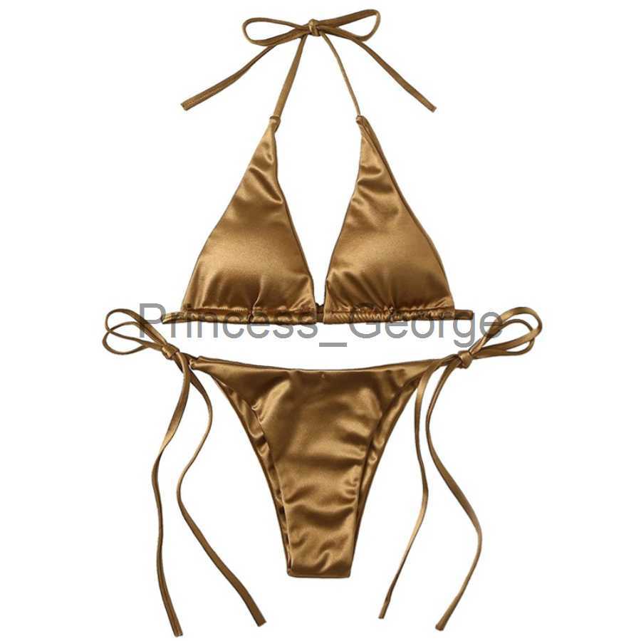 Women's Plus Size Swimwear Sexy Women's Metallic Halter Top Two Piece Swimsuit Tie Side Triangle Bikini Summer Solid Bathing Suit Beachwear Bikini Set x0621, 20
Women's Plus Size Swimwear Sexy Women's Metallic Halter Top Two Piece Swimsuit Tie Side Triangle Bikini Summer Solid Bathing Suit Beachwear Bikini Set x0621, 20