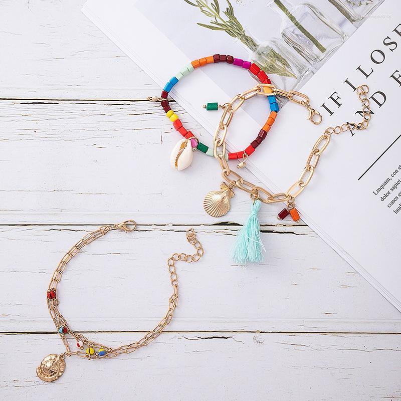 Bangle HuaTang Colorful Beaded Bracelets For Women 3pcs/sets Summer Shell Handmade Tassel Adjustable Bohemian Jewelry Accessories A138
Bangle HuaTang Colorful Beaded Bracelets For Women 3pcs/sets Summer Shell Handmade Tassel Adjustable Bohemian Jewelry Accessories A138