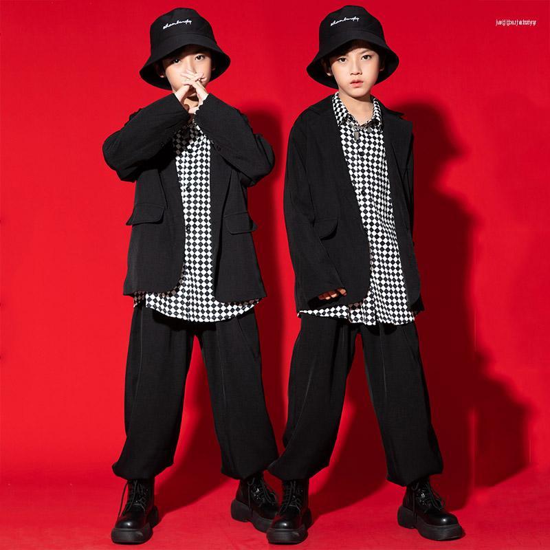 Stage Wear Kids Street Dance Performance Costumes Plaid Shirt Black Suit Boys Hip Hop Girls Jazz Practice Clothing DWY8474
Stage Wear Kids Street Dance Performance Costumes Plaid Shirt Black Suit Boys Hip Hop Girls Jazz Practice Clothing DWY8474