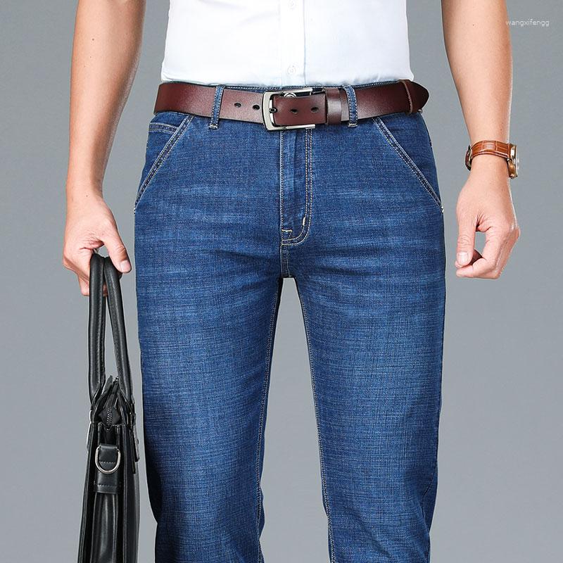 Men's Jeans Summer Thin Men's Business Casual Classic High Waist 2023 Arrivals Men Straight Loose Elastic Denim Pants Blue, 702b
Men's Jeans Summer Thin Men's Business Casual Classic High Waist 2023 Arrivals Men Straight Loose Elastic Denim Pants Blue, 702b