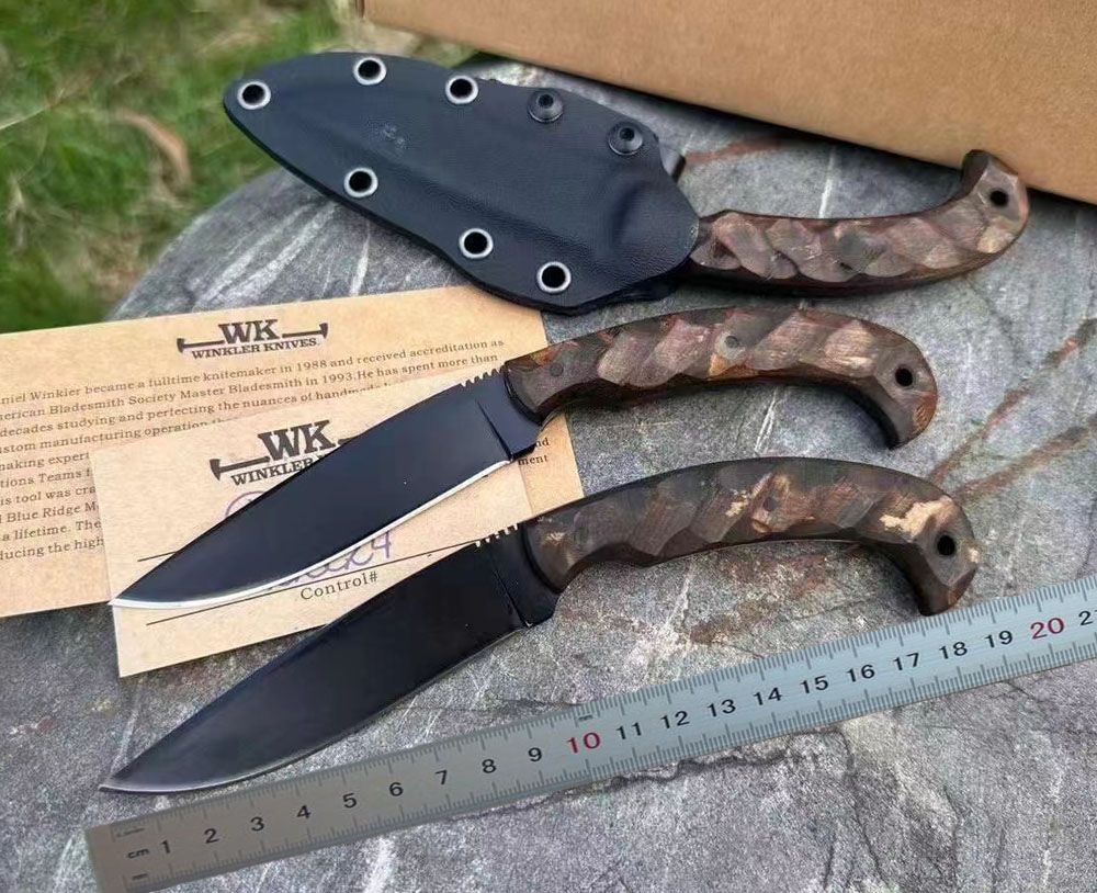 Promotion H2368 Outdoor Survival knife Tactical Knife 80Crv2 Vacuum Heat Treatment Drop Point Blade Full Tang Indian Maple Handle Fixed Blade Knives w