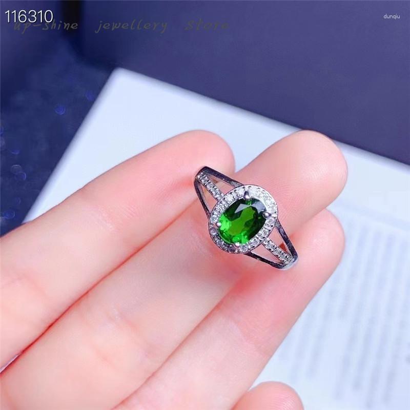 Cluster Rings 925 Silver Inlaid Natural Diopside Women's Ring Crafted Light Luxury Jewelry Customizable
Cluster Rings 925 Silver Inlaid Natural Diopside Women's Ring Crafted Light Luxury Jewelry Customizable