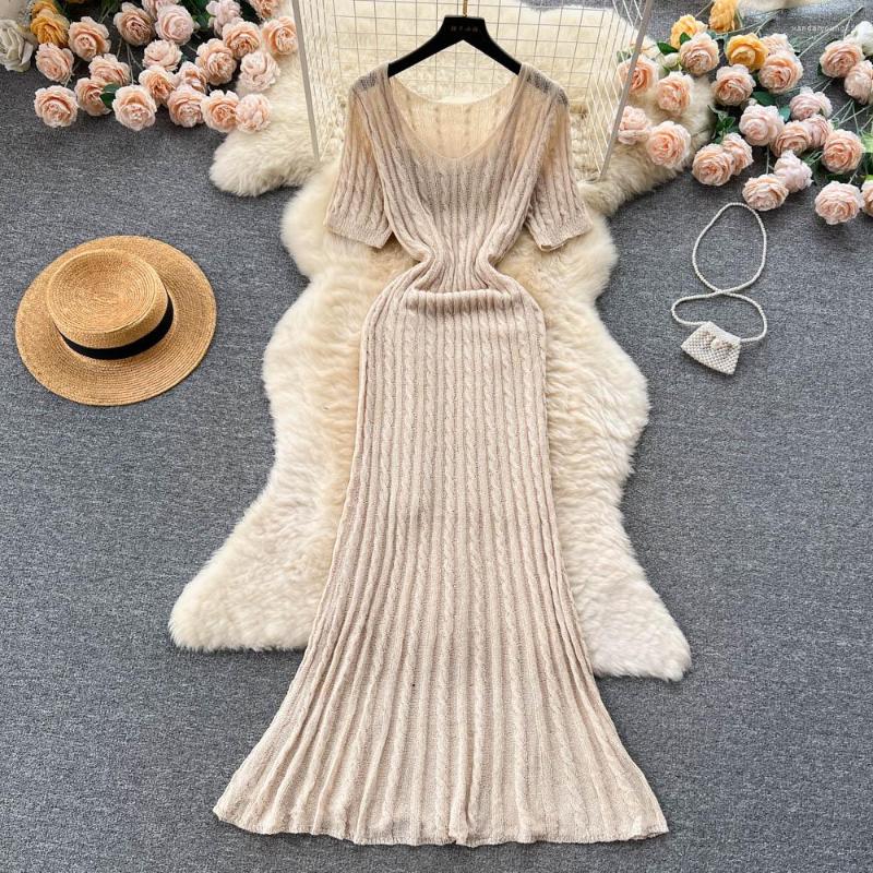 Party Dresses Women's Knitted Dress Set Summer Retro Ripped Design Slim Suspender Layered Two-piece, Black
Party Dresses Women's Knitted Dress Set Summer Retro Ripped Design Slim Suspender Layered Two-piece, Black