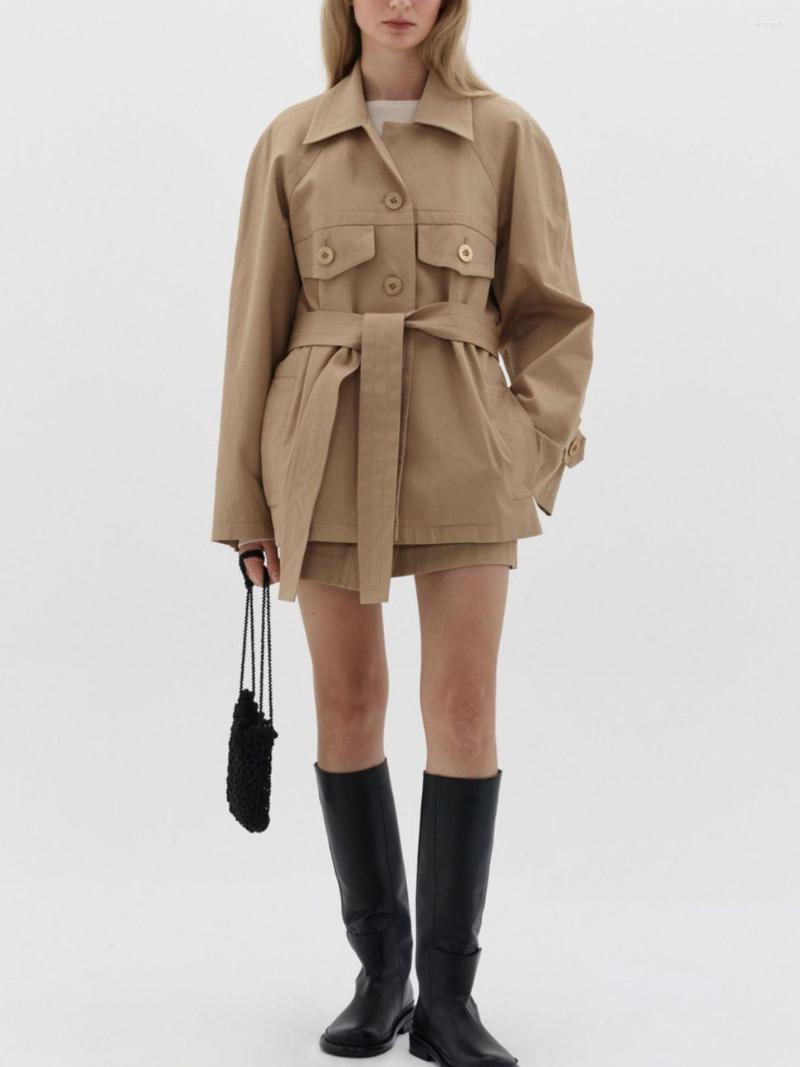 Women' Jackets Women Notched Collar Single-Breasted Coat 2023 Spring Ladies Long Sleeve Waist Slim Cargo Jacket Tops With Sashes
Women' Jackets Women Notched Collar Single-Breasted Coat 2023 Spring Ladies Long Sleeve Waist Slim Cargo Jacket Tops With Sashes