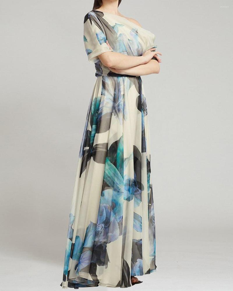 Casual Dresses Fashion One Shoulder Short Sleeve High Waist Corset Long Dress Streetwear Summer Women Elegant Bohemian Vacation, Sky blue
Casual Dresses Fashion One Shoulder Short Sleeve High Waist Corset Long Dress Streetwear Summer Women Elegant Bohemian Vacation, Sky blue